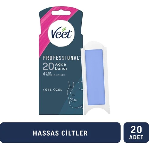 Veet Naturals Yüz Sir Ağda Bandı Tüm Cilt Tipleri İçin 20 Adet