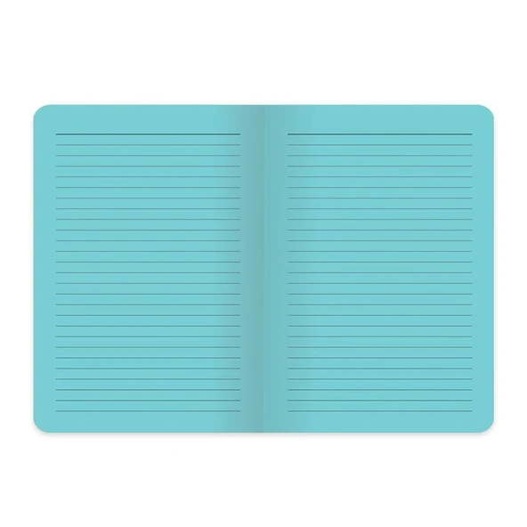 Hisli Şeyler A5 Dikişli 80 yp. Karton Kapak Çizgili Defter - "Işıldıyorum" Mavi / 500640-99 - 2