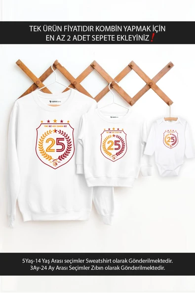 25 Şampiyonluk Yine Biz Baba Oğul Kız TEK ÜRÜN FİYATIDIR KOMBİN YAPMAK İÇİN EN AZ 2 ADET SEPETE EKLE