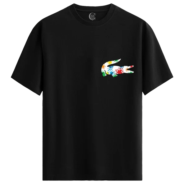 Color Gator - %100 Pamuklu Erkek Siyah Tişört - Premium Quality ürün görseli 1