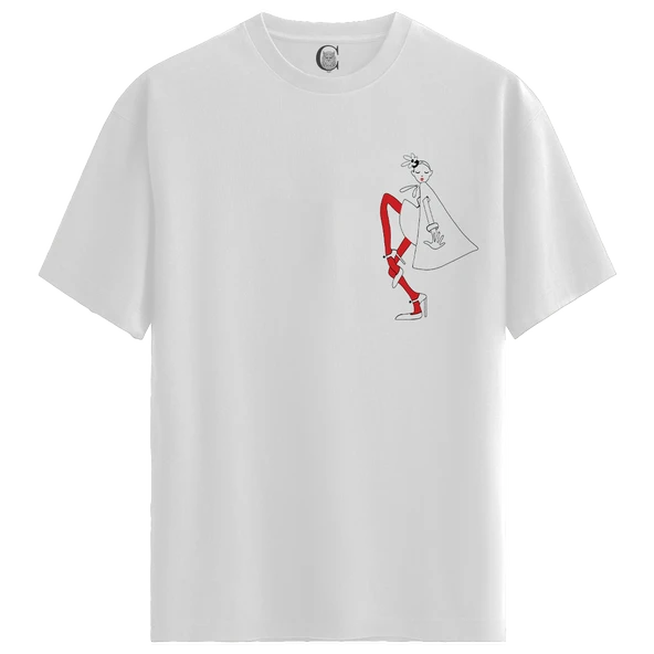 Playful Steps - %100 Pamuklu Kadın Beyaz Tişört - Premium Quality ürün görseli 1