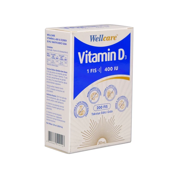 Wellcare Vıtamın D3 400 Iu 30 Ml Sprey