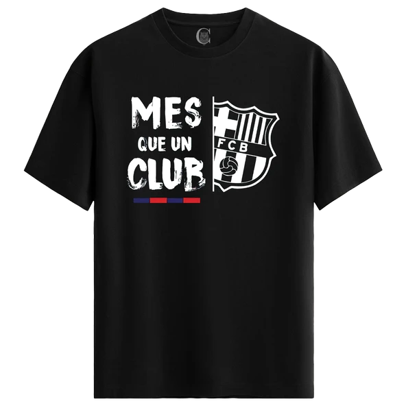 Barça Spirit - %100 Pamuklu Erkek Siyah Tişört - Premium Quality ürün görseli 1