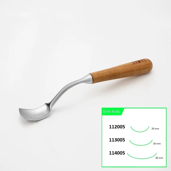 STRYI 113005 Uzun Bükülmüş Derin Oluklu Kuksa ve Kaşık Oyma Iskarpelası 30 mm - 2