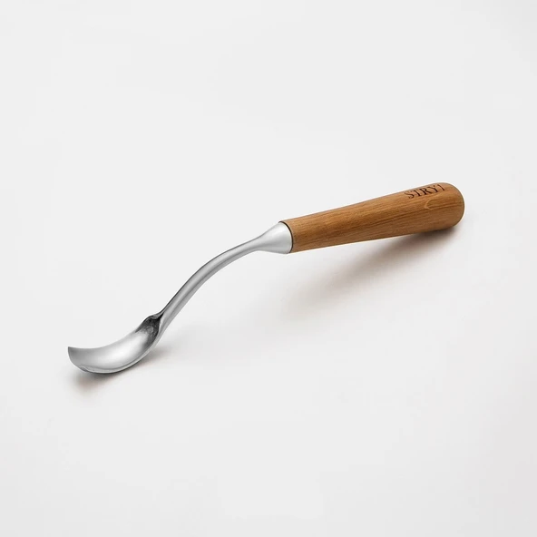 STRYI 112005 Uzun Bükülmüş Derin Oluklu Kuksa ve Kaşık Oyma Iskarpelası 20 mm - 11