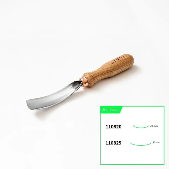 STRYI 110820 Bükülmüş Oluklu Ahşap Oyma Iskarpelası 20 mm - 11