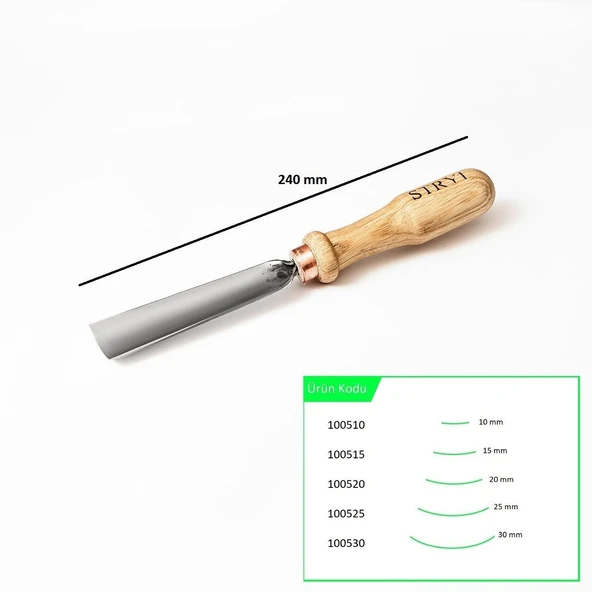 STRYI 100525 Düz Tip Sığ Oluklu Ahşap Oyma Iskarpelası 25 mm - 4