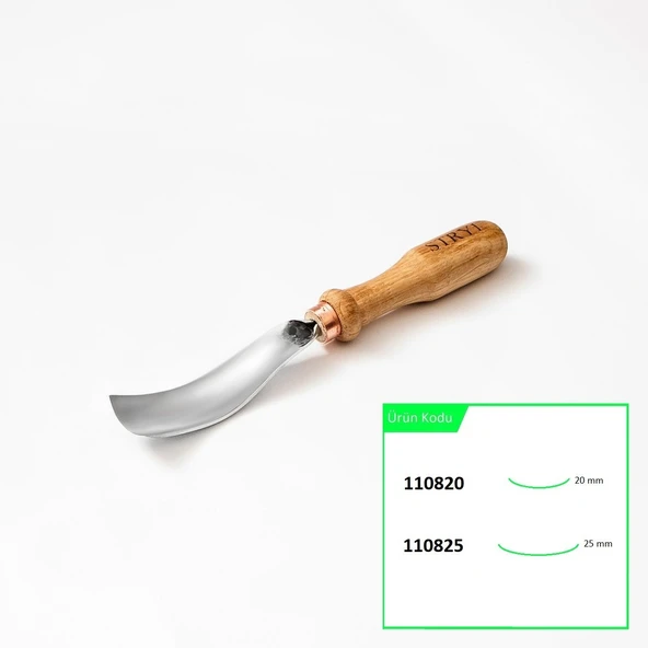 STRYI 110825 Bükülmüş Oluklu Ahşap Oyma Iskarpelası 25 mm - 4