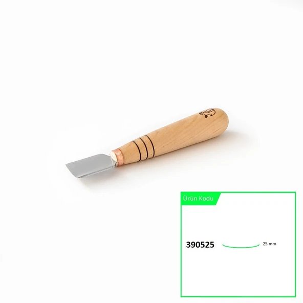 STRYI 390525 Kısa Tip Sığ Oluklu Ahşap Oyma Iskarpelası 25 mm - 11