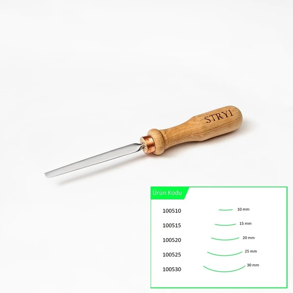 STRYI 100105 Düz Tip Ahşap Oyma Iskarpelası 5 mm - Resim 4