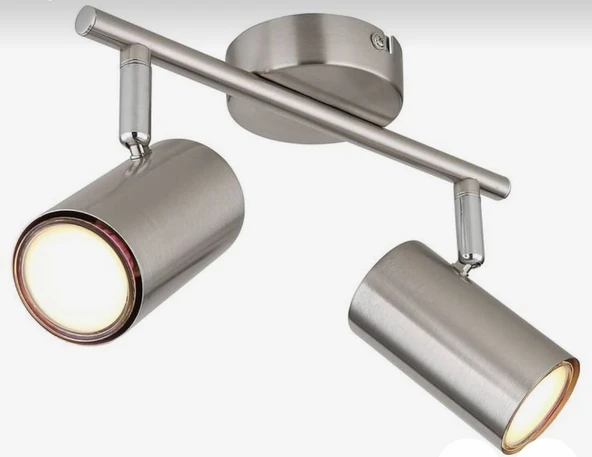 Demet habek mylights  gün ışığı LED ampullü paslanmaz inox LED spot ped avize hareketli başlık