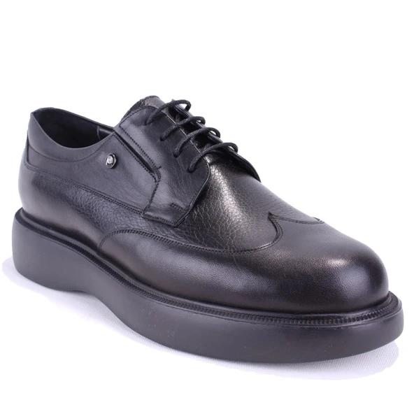 Dagoster DMA78-9543 Siyah Ortopedik Klasik Spor Erkek Deri Ayakkabı