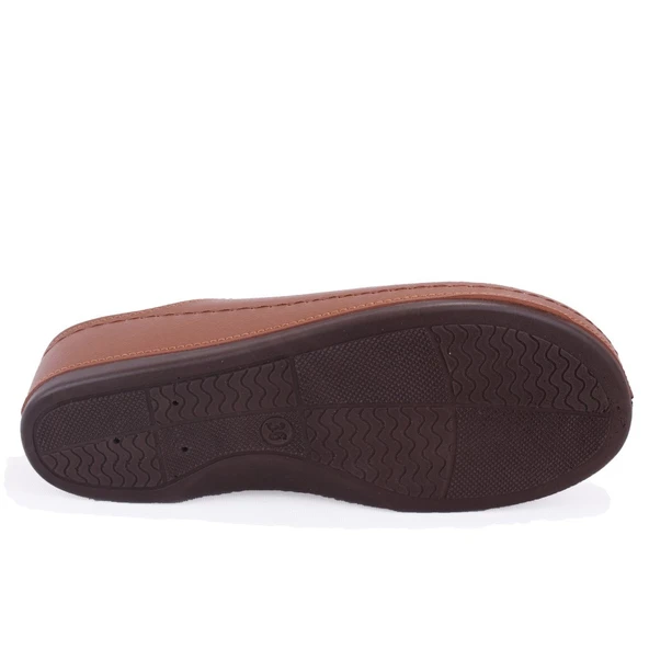 Dagoster DZA37-1803 Kahve Günlük Ortopedik Burun Kapalı Kadın Terlik - 4