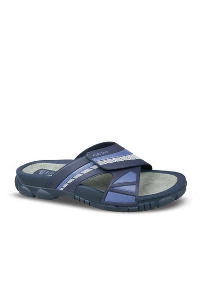 Ceyo 3200-17 Anatomik Taban Cırtlı Erkek Terlik Lacivert 40-45