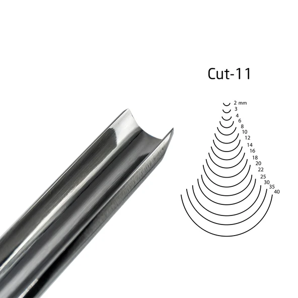 KIRSCHEN Two Cherries Düz Tip Geniş Oluklu Iskarpela 12 mm Cut11 (3111012) - Resim 11