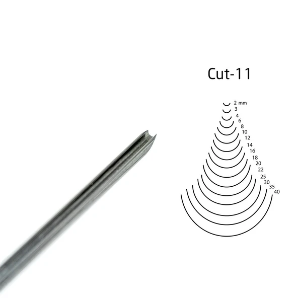 KIRSCHEN  Two Cherries Düz Tip Geniş Oluklu Iskarpela 2 mm Cut11 (3111002) - 10