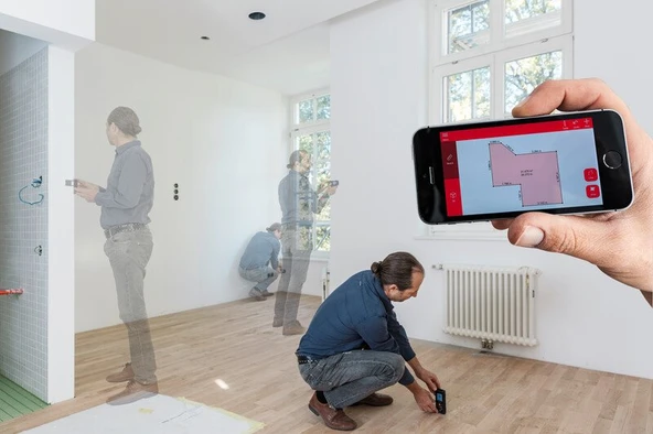 LEICA DISTO X4 P2P Bluetooth ve Kameralı Lazer Metre (150 Metre) - Resim 9