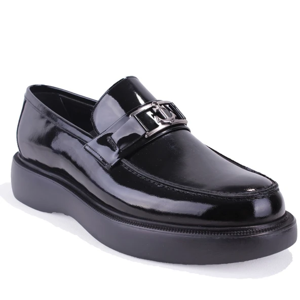 Dagoster DMA78-9540 Siyah Rugan Ortopedik Klasik Spor Erkek Deri Ayakkabı