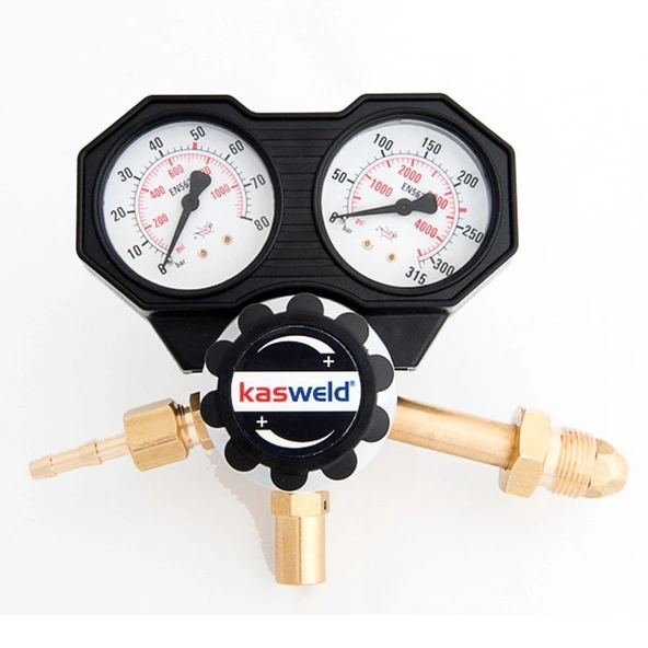 KASWELD 2403 Argon İçin Yüksek Basınç Düşürücü Regülatör 0-50 Bar - Resim 7