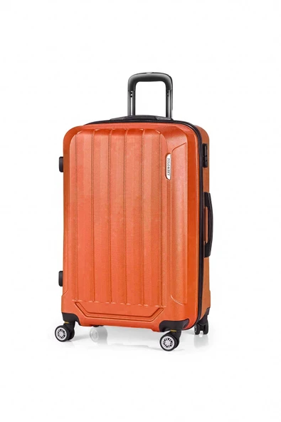 Polo&Sky Spring Model Turuncu Renk Orta Boy Valiz Bavul