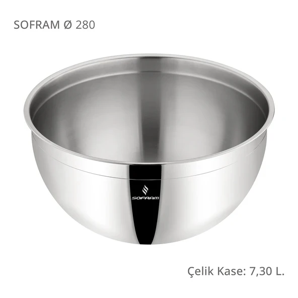 Sofram 28 Cm Çelik Kase 7,30 Litre
