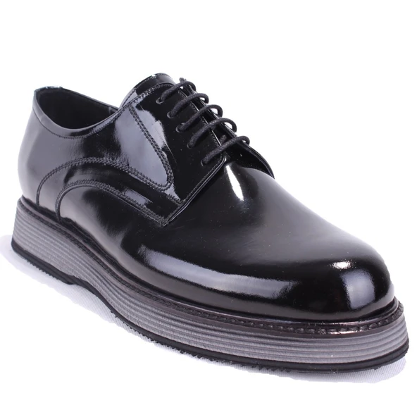 Dagoster DMA78-20801 Siyah Rugan Ortopedik Klasik Spor Erkek Deri Ayakkabı