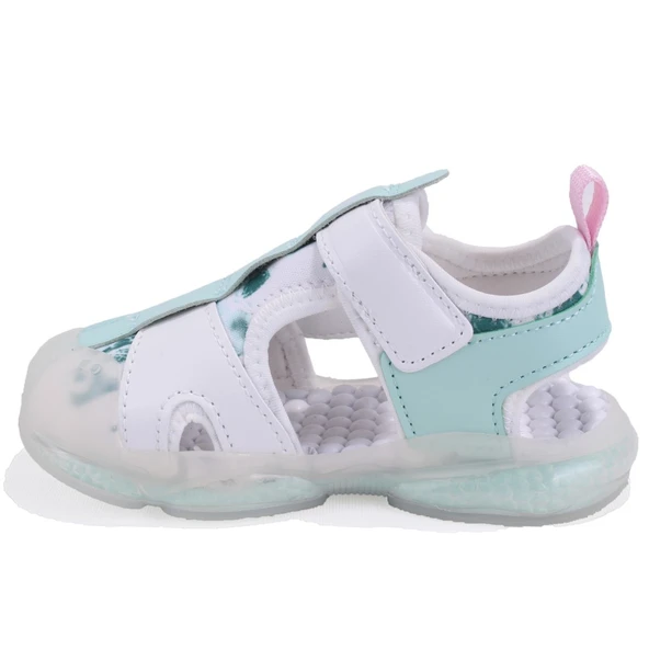 Vicco Live 332B525Y217 Beyaz Ortopedik Günlük Işıklı Kız Çocuk Spor Sandalet - Resim 3