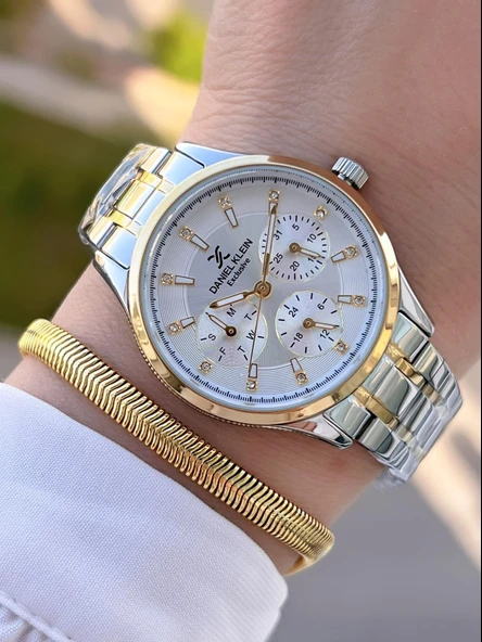 Daniel Klein İç Kadran Fonksiyonları Aktif Çelik Kordon 2 Yıl Garantili Kadın Kol Saati BDK.114089.6 ürün görseli 1