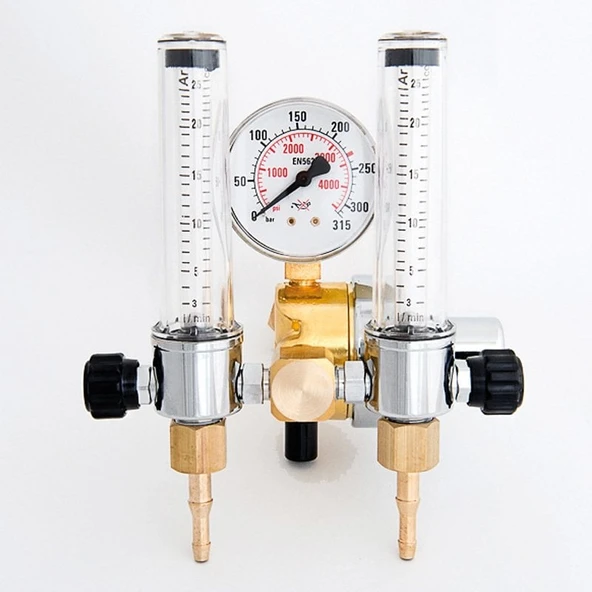 KASWELD 2303-F2 Çift Flowmetreli Argon Basınç Düşürücü Regülatör - Resim 2