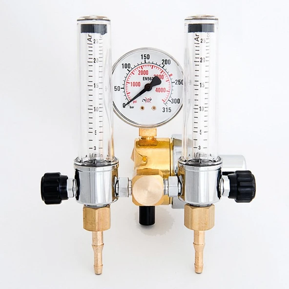 KASWELD 2303-F2 Çift Flowmetreli Argon Basınç Düşürücü Regülatör - Resim 4