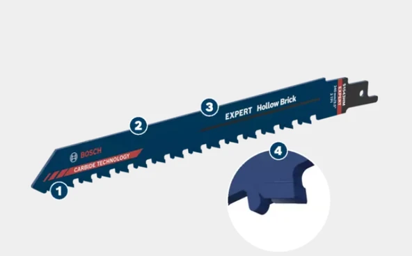 BOSCH S 1543 HM Ytong-Tuğla Kesim Tilki Kuyruğu Testere Ucu 240 mm - 4