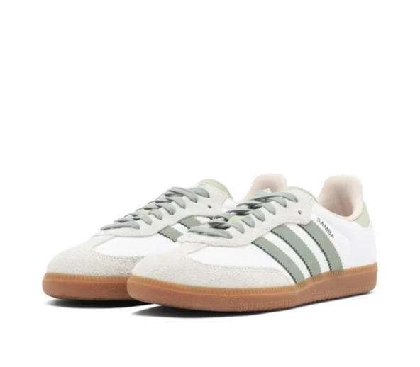 Adidas Samba OG Cloud White Silver Green Putty Mauve - 2