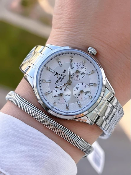 Daniel Klein İç Kadran Fonksiyonları Aktif Çelik Kordon 2 Yıl Garantili Kadın Kol Saati BDK14089.1 ürün görseli