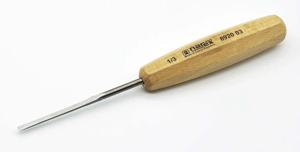 NAREX Wood Line Düz Ağız Ahşap Oyma Iskarpelası 3 mm (892003) - 5