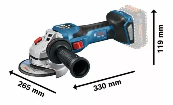 BOSCH GWS 18V-15 S Akülü Avuç Taşlama 18 Volt (Akü ve Şarj Aleti Hariç) - 6