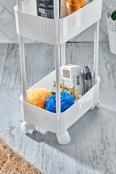 Easy 3 Katlı Çok Amaçlı Raf Banyo Ve Mutfak Organizer Düzenleyici (TEKERLEKLİ) - 11