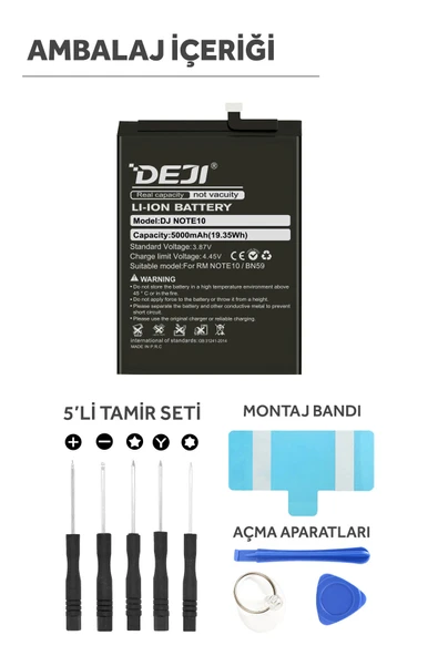 Deji Xiaomi Redmi Note 10 4G / Redmi Note 10S Batarya Mucize Batarya Deji BN59 - 4