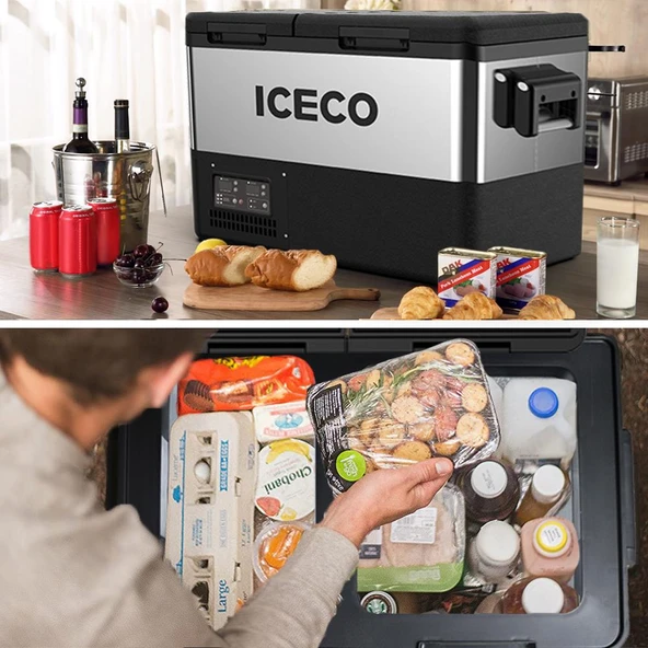 ICECO TCD55 12/24Volt 55 Litre Çift Bölmeli Outdoor Kompresörlü Oto Buzdolabı/Dondurucu - 9