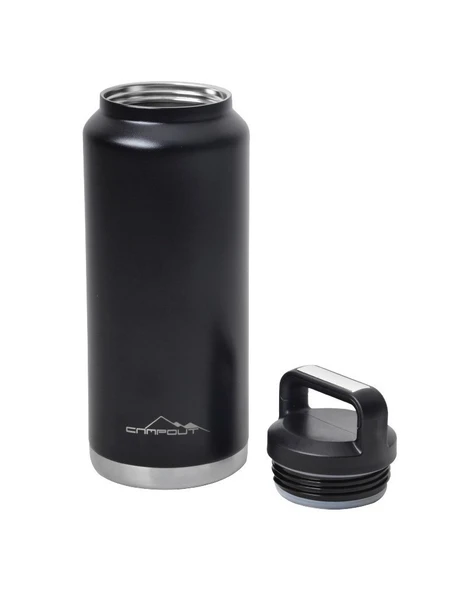 NURGAZ Campout Çift Katmanlı Termos Siyah 1000 ml (NG 163) - 2
