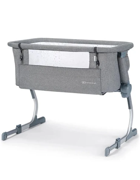 Kinderkraft Uno Up Anne Yanı Beşiği - Grey Melange