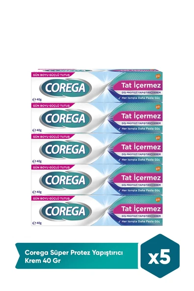 Corega Tat İçermez Yapıştırıcı Krem 40 gr x 5 Adet