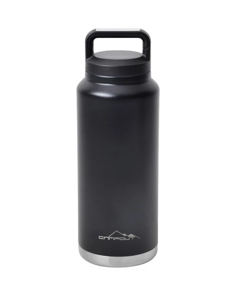 NURGAZ Campout Çift Katmanlı Termos Siyah 1000 ml (NG 163)