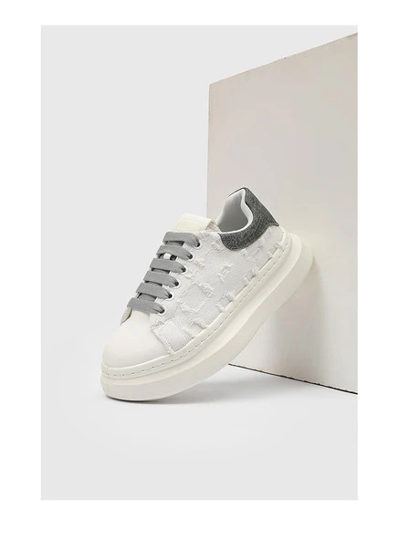 Erkek Günlük Retro Spor Ayakkabı (Beyaz Eskitme) - Resim 8