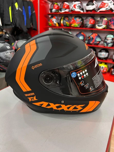 AXXIS DRAKEN S SLIDE B4 TURUNCU FULL FACE XL BEDEN - 5