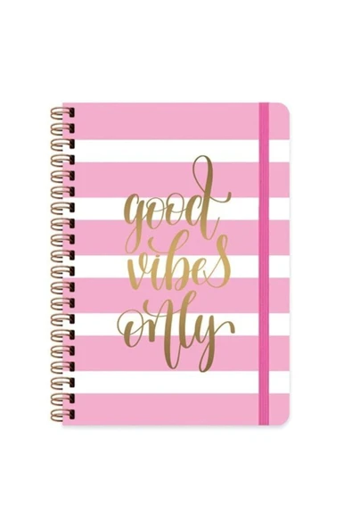 Keskin Color Daily Notes Muse A5 80yp Sert Kapak Spiralli Not Defteri Çizgisiz Pembe / B47 ürün görseli