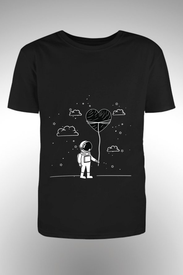 Astronot 2 Baskılı t-shirt