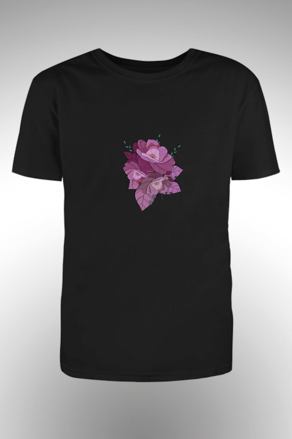 Mor Çiçek 2 Baskılı t-shirt