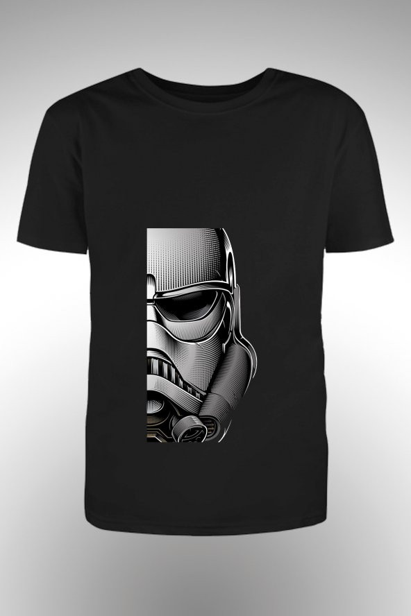 Gaz Maskeli Adam Baskılı t-shirt - 1