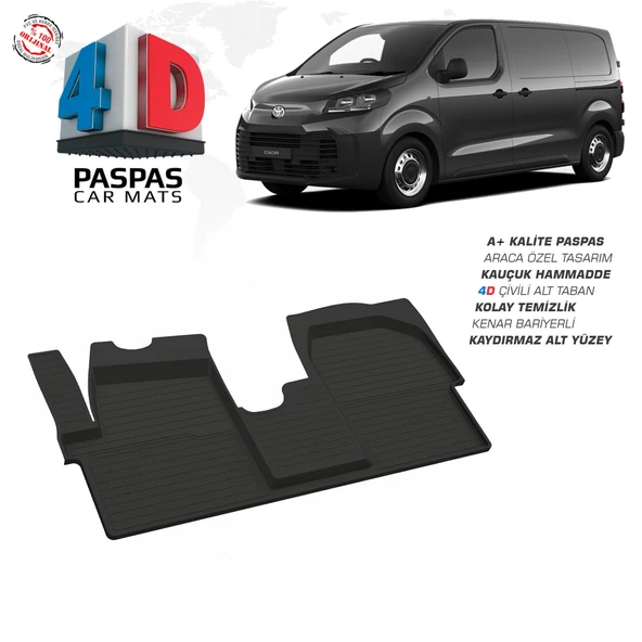 Toyota Proace Cargo 4D Havuzlu Paspas 2025 Model Ve Sonrası ürün görseli 1