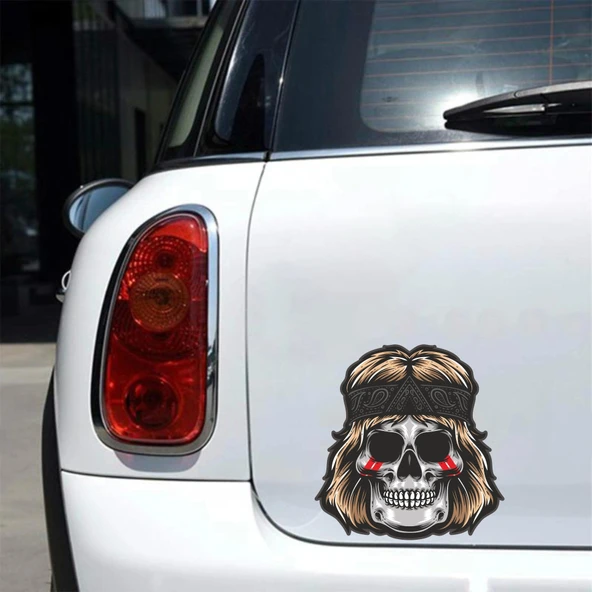 rockc? iskelet 2 Sticker 10x10 cmRenkli Sticker - 2